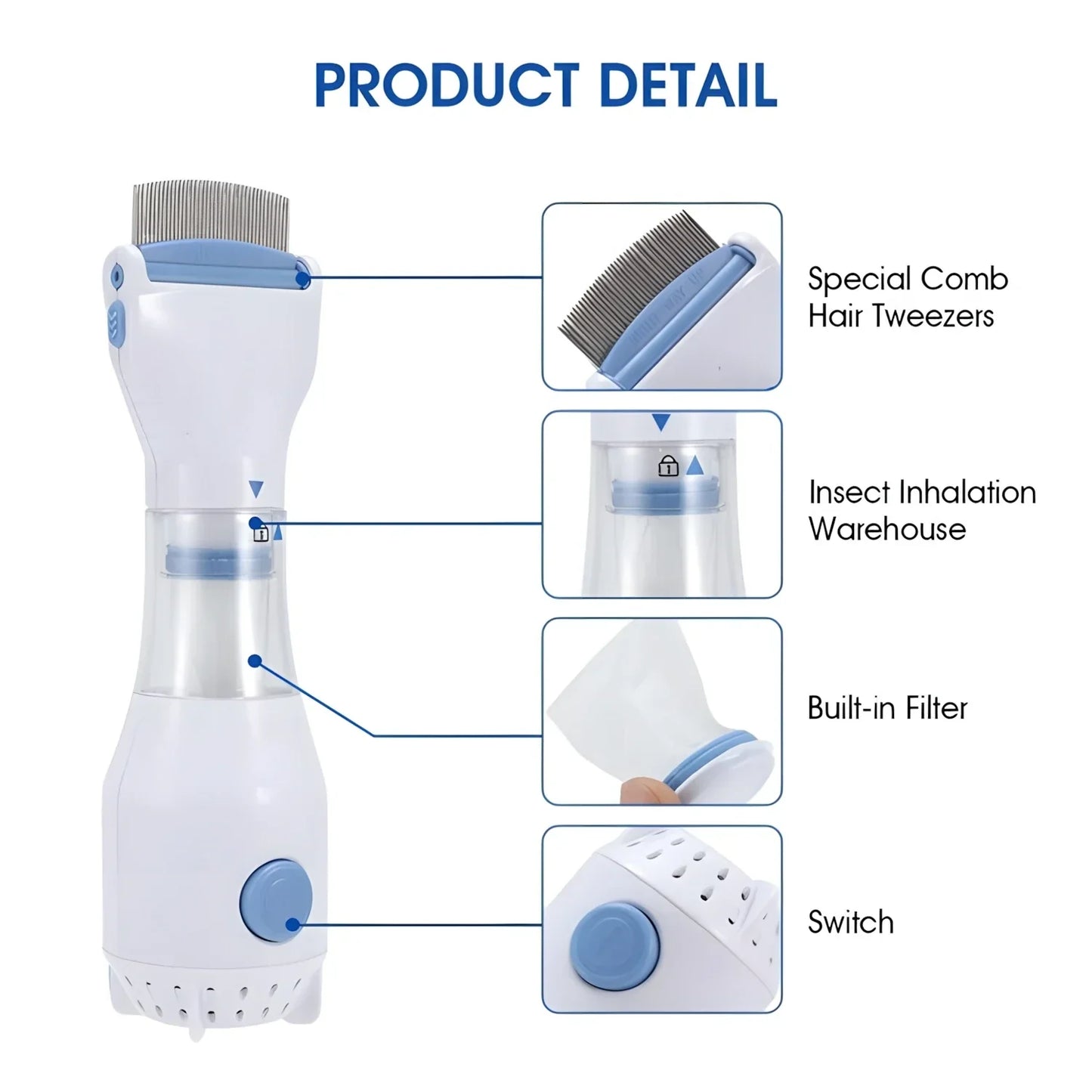 LiceCollector - Säker Och Enkel Elektrisk Kam För Lössborttagning
