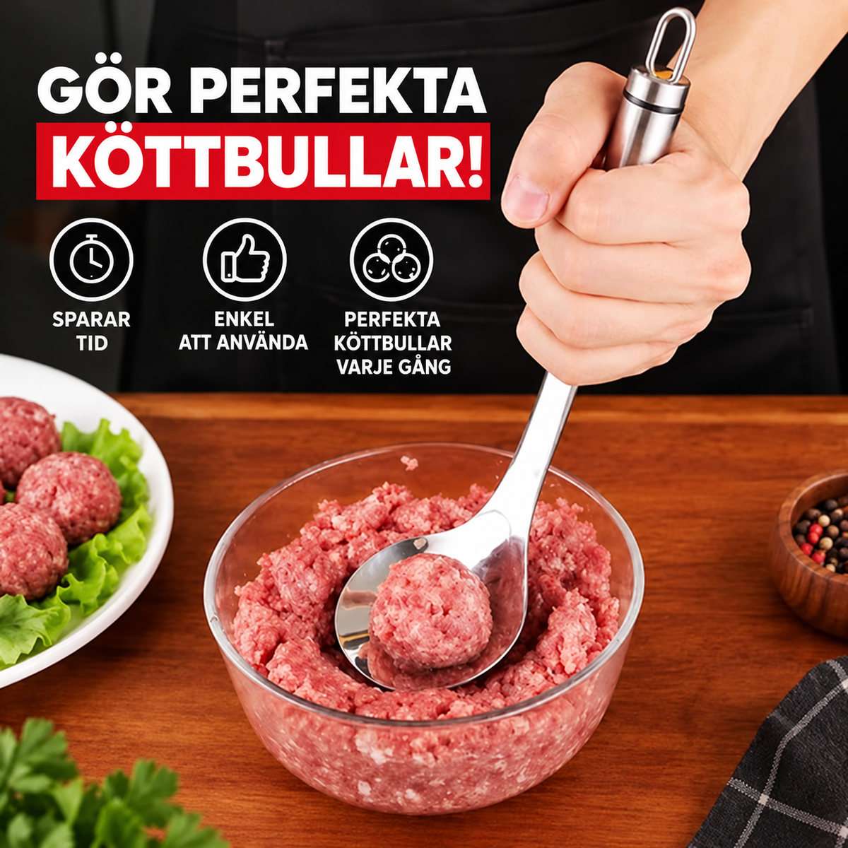 KöttKlar™ | Perfekta köttbullar på bara några sekunder