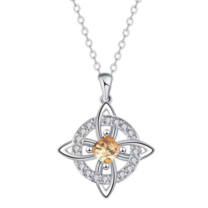 Mystiskt halsband med häxknut och månadssten
