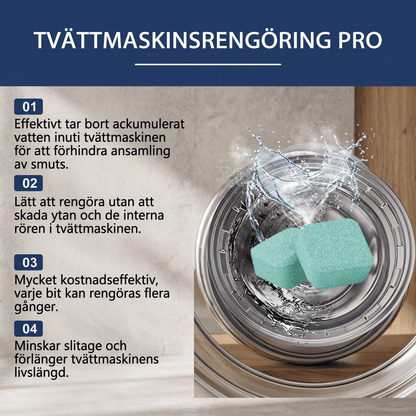 WashCore – Rengöringstabletter för Tvättmaskin mot Djurhår och Lukt – Djuprengöring