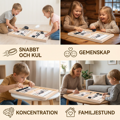 Slingpuck Spel i Trä – Snabbt och Roligt Bordspel