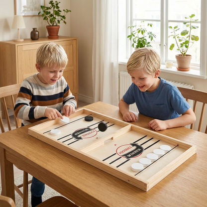 Slingpuck Spel i Trä – Snabbt och Roligt Bordspel