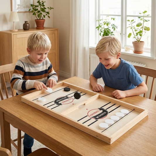 Slingpuck Spel i Trä – Snabbt och Roligt Bordspel