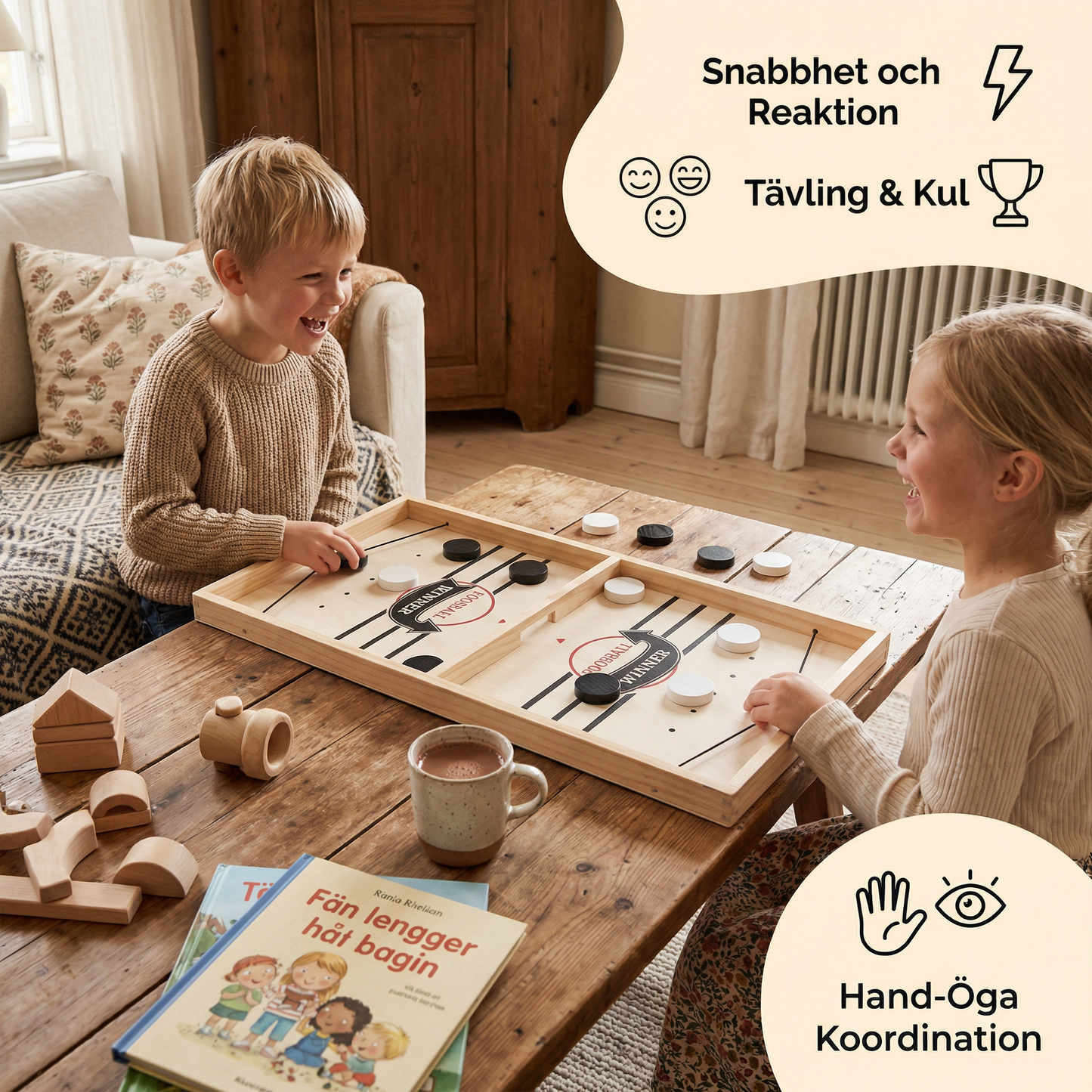 Slingpuck Spel i Trä – Snabbt och Roligt Bordspel
