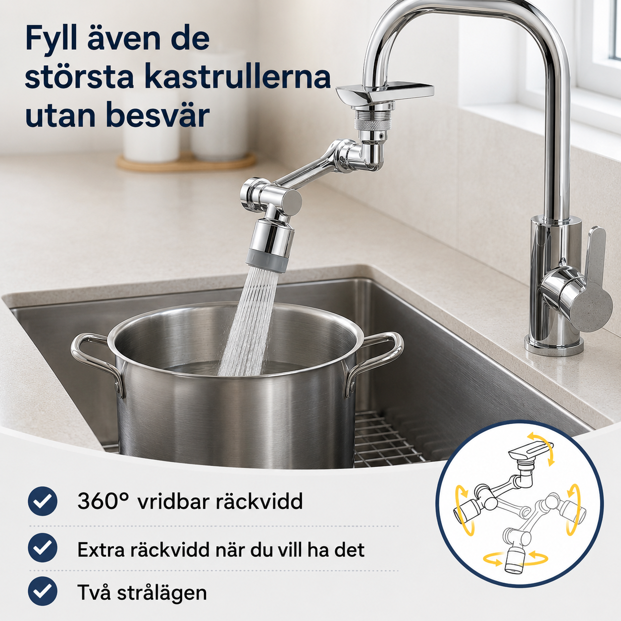 FlexFlow™ | Inget stänk, når varje hörn