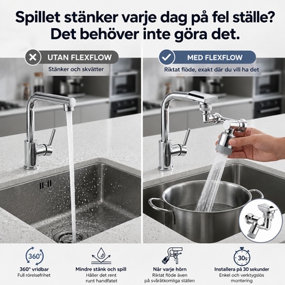 FlexFlow™ | Inget stänk, når varje hörn