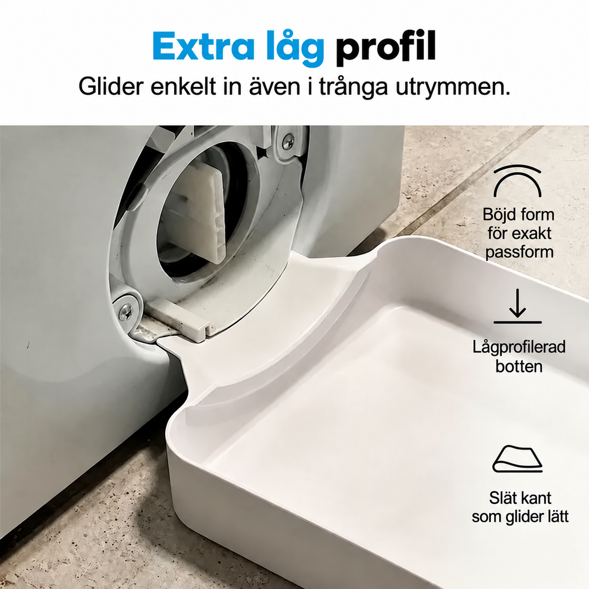 Uppsamlingsbricka för tvättmaskin