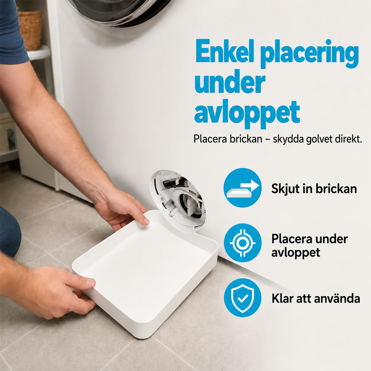 Uppsamlingsbricka för tvättmaskin