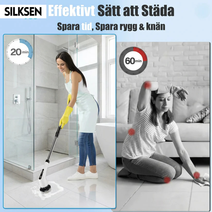 EasyClean Pro™ – 9-i-1 Elektrisk Rengöringsborste