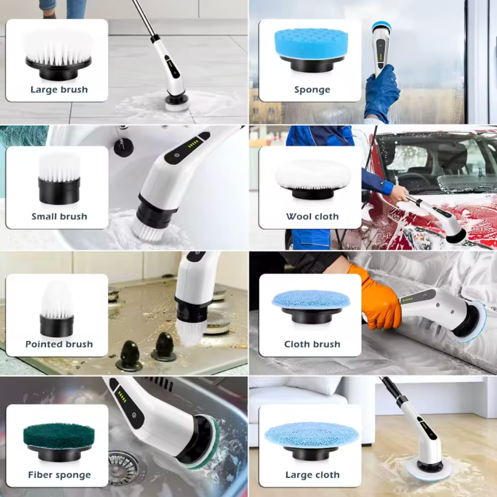 EasyClean Pro™ – 9-i-1 Elektrisk Rengöringsborste