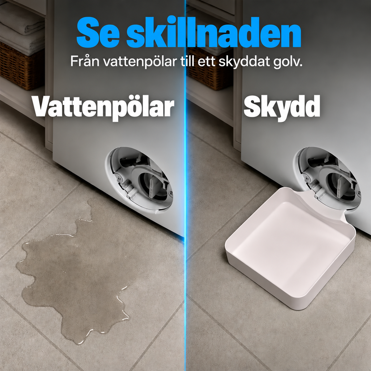 Uppsamlingsbricka för tvättmaskin