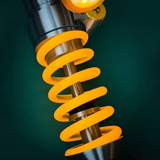 Justerbar LED-lampa med stötdämpardesign