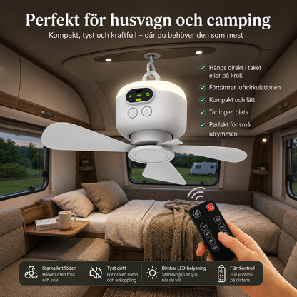 NordBreeze™ | Hängande Campingfläkt för Svala Nätter