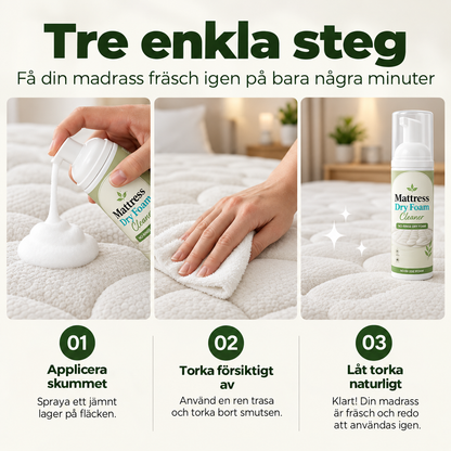 Torrskumsrengöring för madrasser – vattenfri fläckborttagning