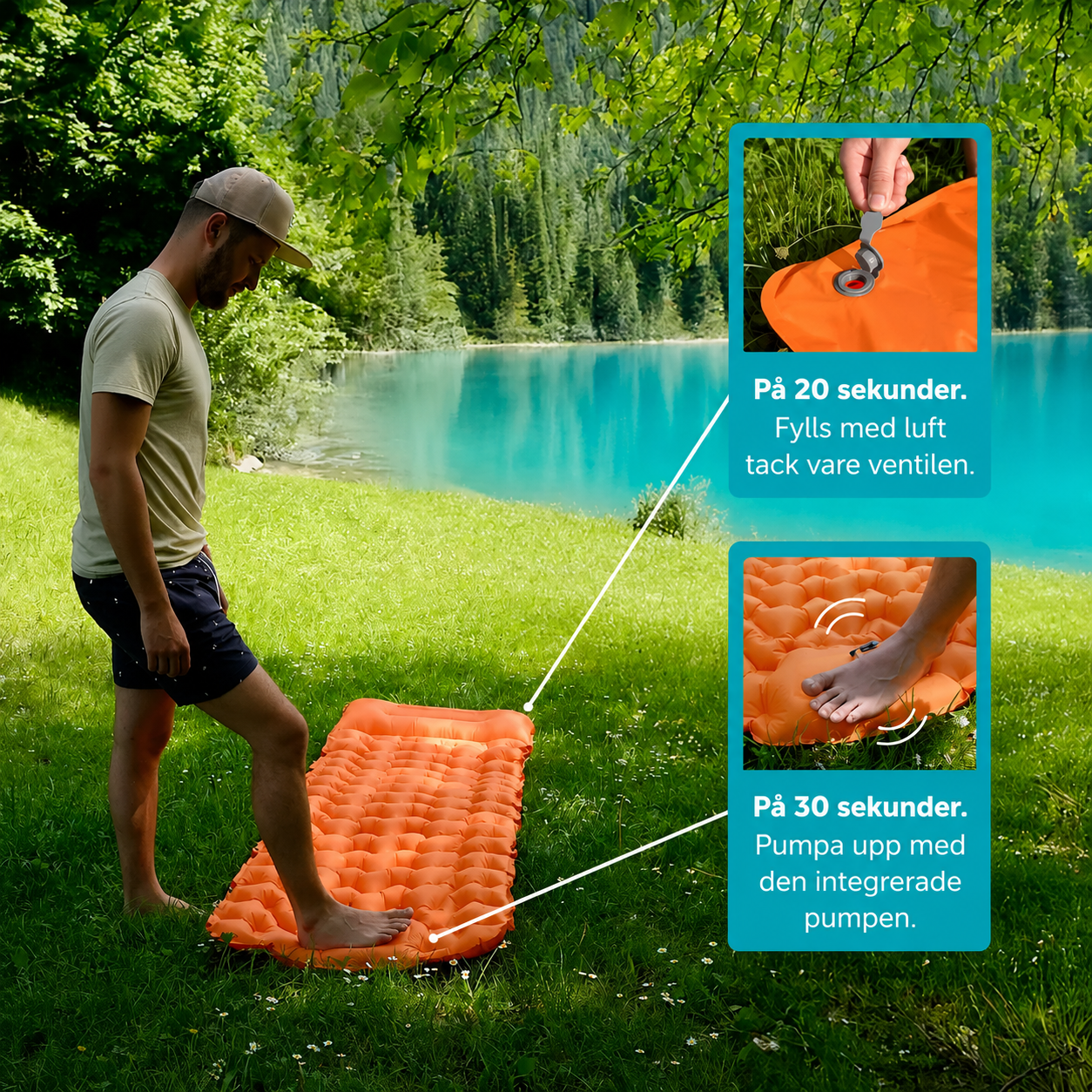 Ultralätt och kompakt liggunderlag – perfekt för alla äventyr