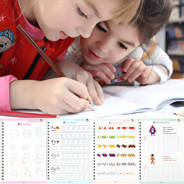 Magic Reusable Tracking Book Set™ | Inklusive 4 böcker, 1 penna och 10 refiller