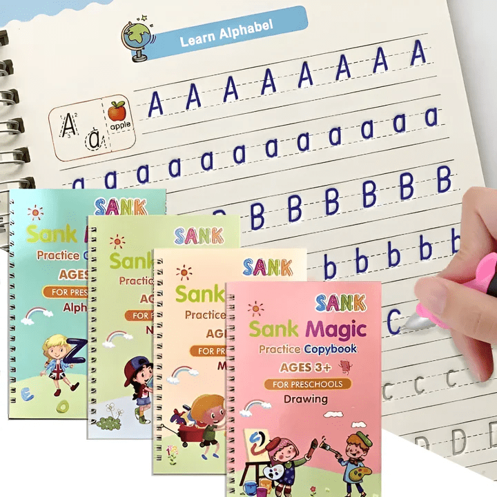 Magic Reusable Tracking Book Set™ | Inklusive 4 böcker, 1 penna och 10 refiller