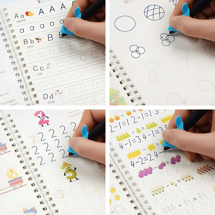 Magic Reusable Tracking Book Set™ | Inklusive 4 böcker, 1 penna och 10 refiller