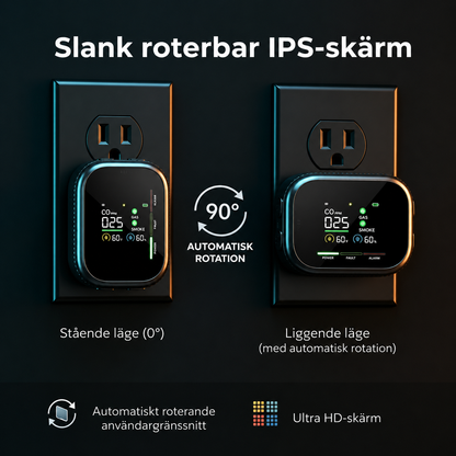 6-i-1 smart säkerhetsdetektor – upptäcker upp till 12 olika gaser
