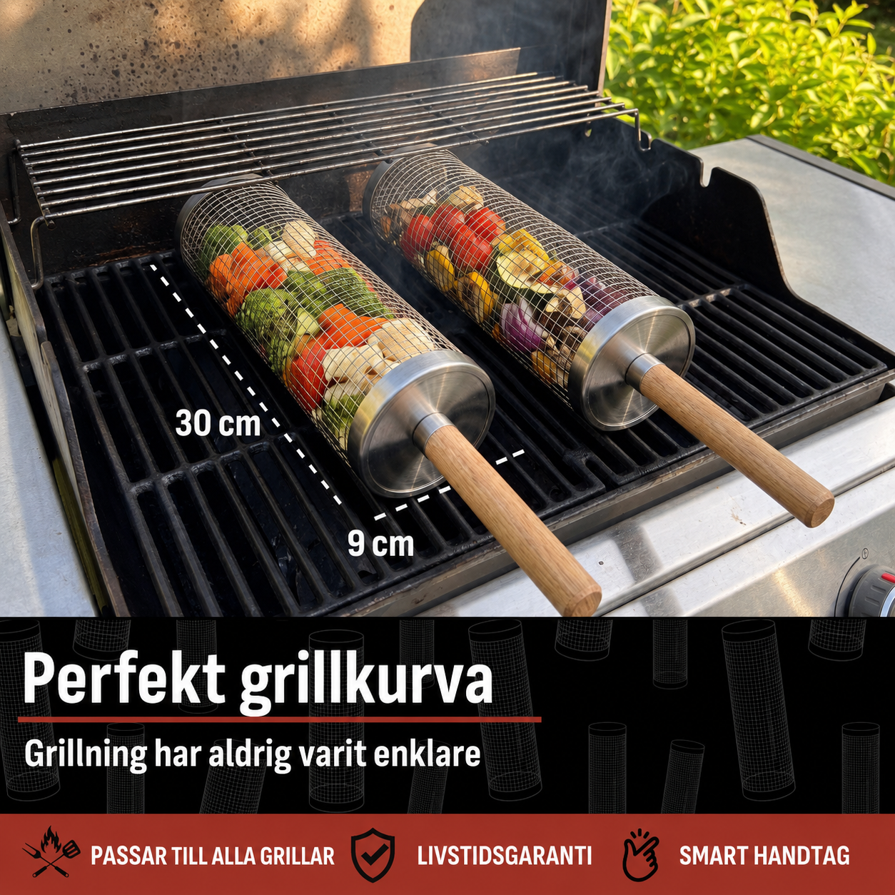 Roterande Grillkorg