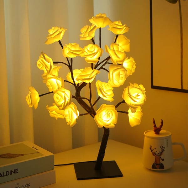Eternal Rose Tree Lamp – Romantisk LED Rosenträdslampa