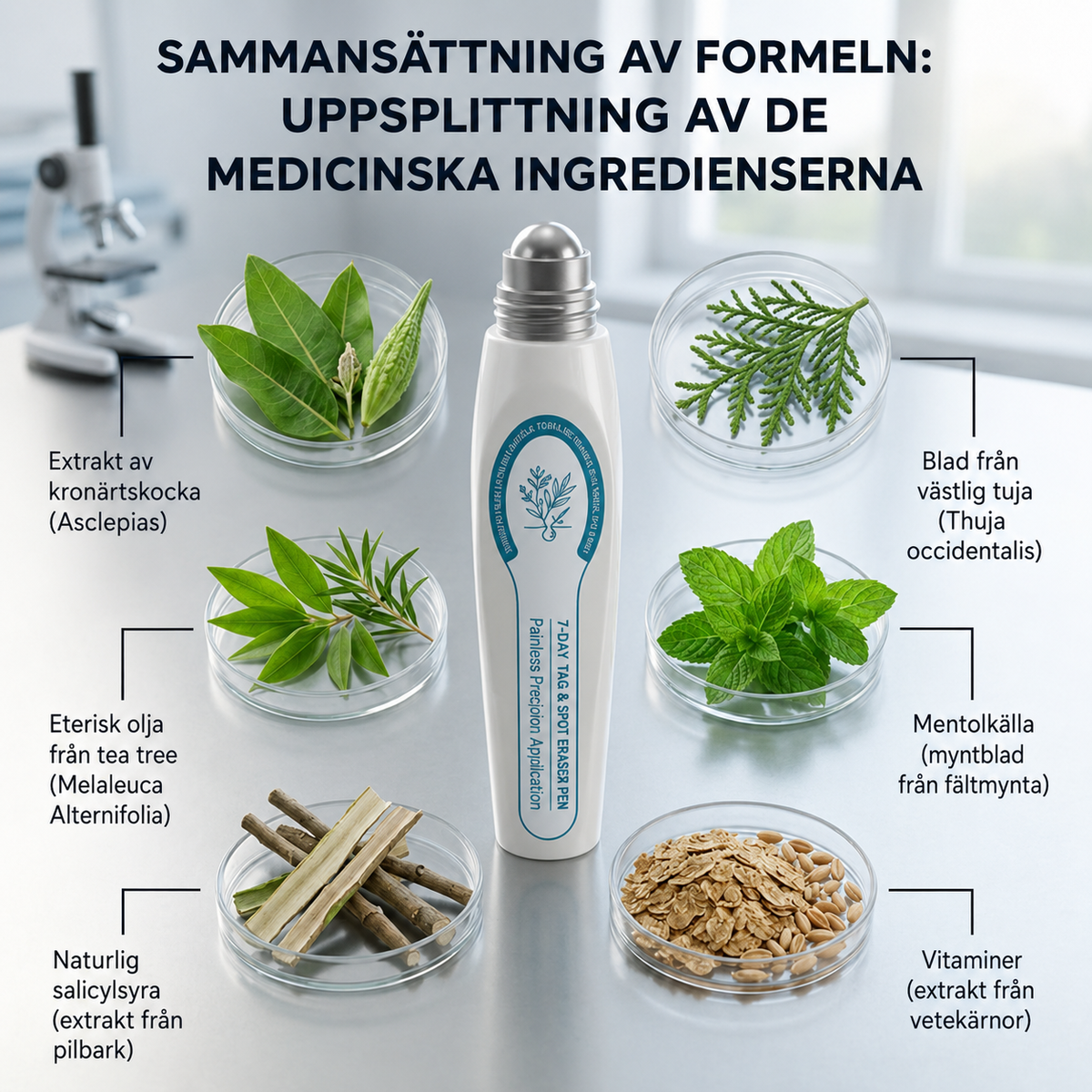 Riktad applicering för hudflikar och vårtor
