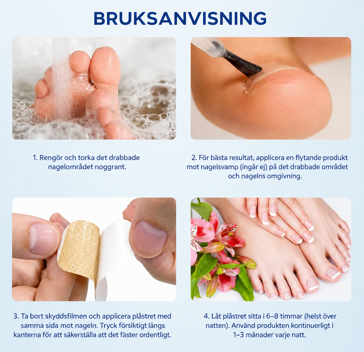 Behandlingsplåster mot nagelsvamp – snabbverkande behandling för friska naglar
