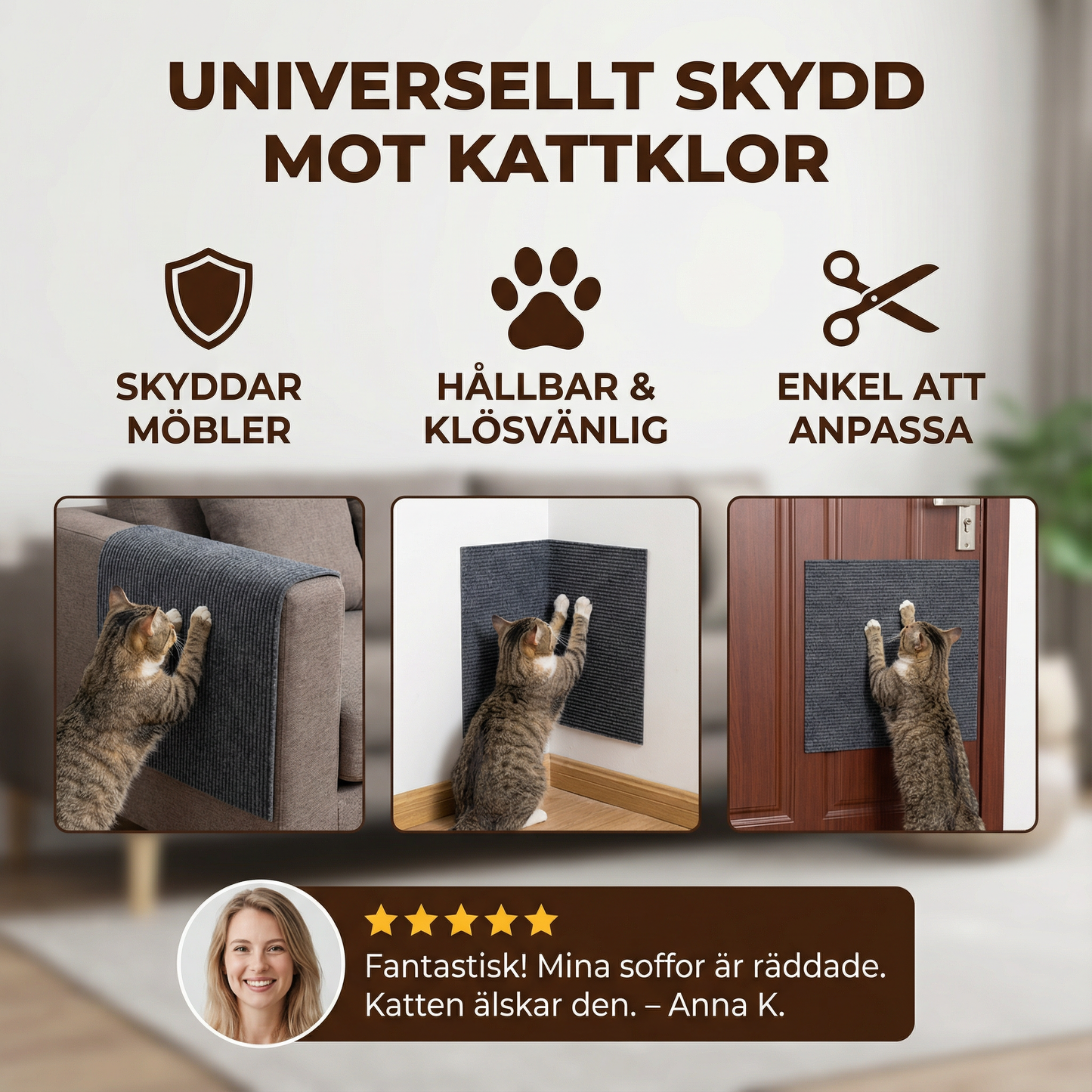 NoScratch – Klösmatta för möbler och väggar